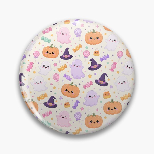 Item preview, ⁠Cute Pastel Halloween Seamless Pattern⁠ designed and sold by Patternpulseee.