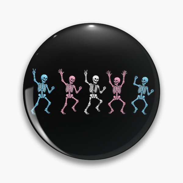 Item preview, Halloween Dancing Skeletons - Transgender Pride designed and sold by Travelslightly.