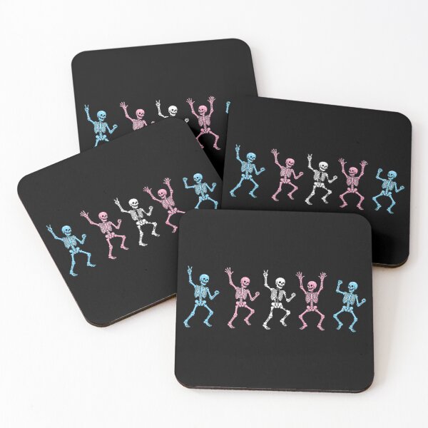 Item preview, Halloween Dancing Skeletons - Transgender Pride designed and sold by Travelslightly.