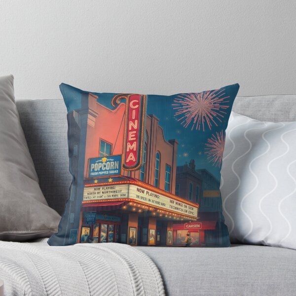 Item preview, Vintage Retro Cinema Marquee Fireworks Night Art designed and sold by Cine8.