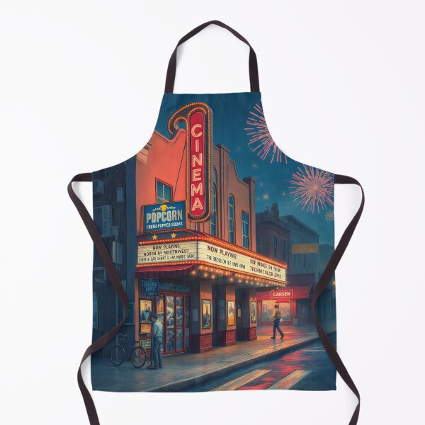 Item preview, Vintage Retro Cinema Marquee Fireworks Night Art designed and sold by Cine8.