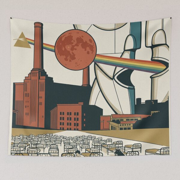 Item preview, Pink Floyd Original Custom Vintage Music Unique Poster Wall Art designed and sold by Cool Robot Bro..