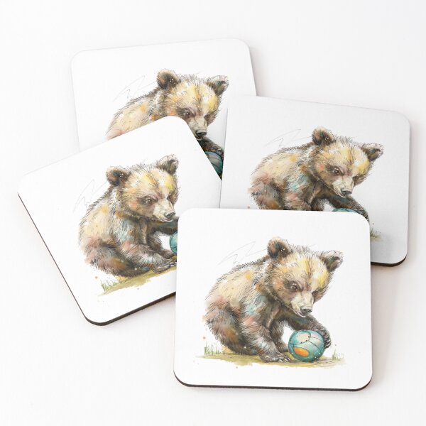 Item preview, Bear Cub | Cute Woodland Animal Watercolor Art designed and sold by Mandayartstudio.