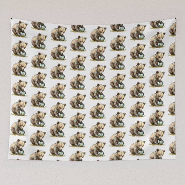 Item preview, Bear Cub | Cute Woodland Animal Watercolor Art designed and sold by Mandayartstudio.