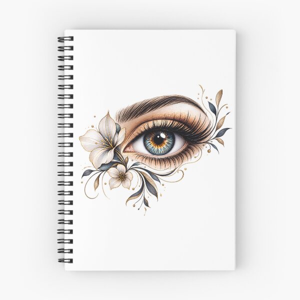 Item preview, Floral Vision | Elegant Blue Eye with Flowers designed and sold by CalmMandala.