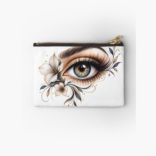 Item preview, Floral Vision | Elegant Blue Eye with Flowers designed and sold by CalmMandala.