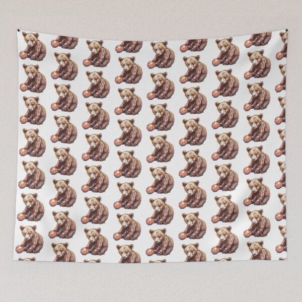 Item preview, Bear Cub | Cute Woodland Animal Watercolor Art designed and sold by Mandayartstudio.