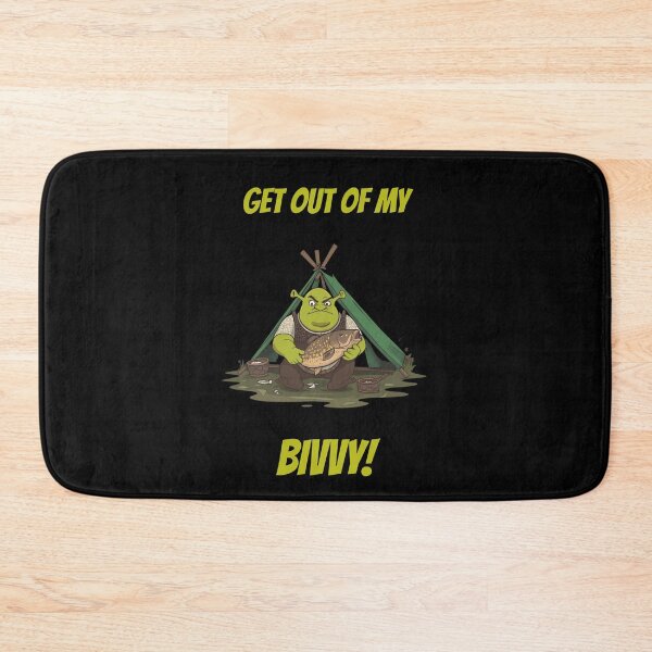Item preview, Get Out Of My Bivvy Funny Green Ogre Fishing Parody designed and sold by GeekAnglerStore.