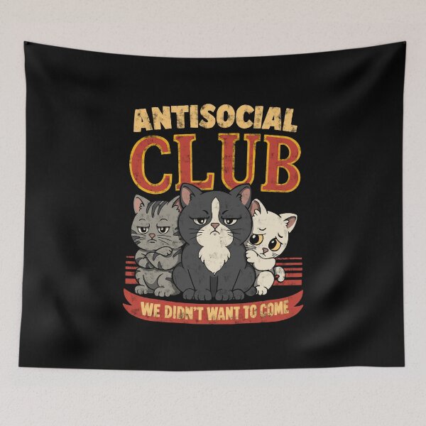 Item preview, Antisocial Club Cat designed and sold by loobsart.