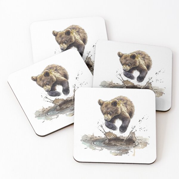 Item preview, Bear Cub | Cute Woodland Animal Watercolor Art designed and sold by Mandayartstudio.