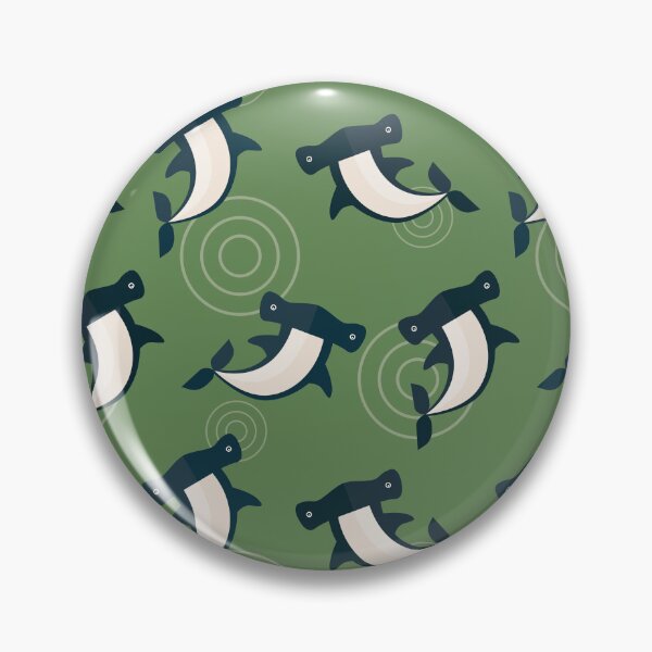 Item preview, Hammerhead sharks on green designed and sold by reneesillus.