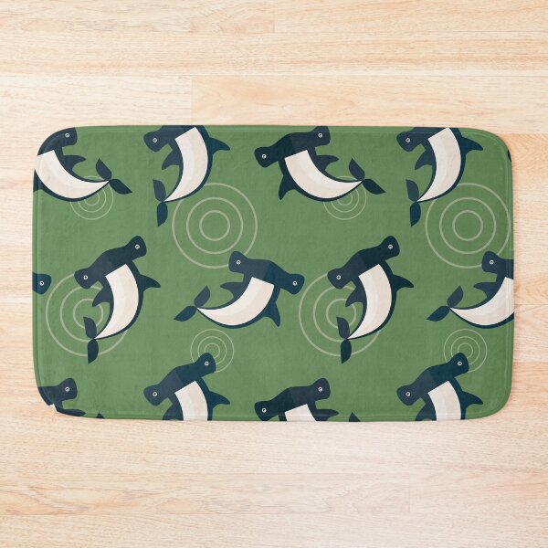 Item preview, Hammerhead sharks on green designed and sold by reneesillus.