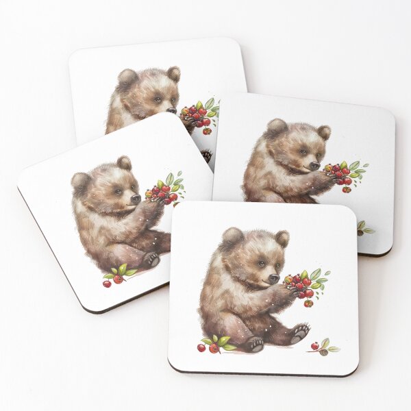 Item preview, Bear Cub | Cute Woodland Animal Watercolor Art designed and sold by Mandayartstudio.