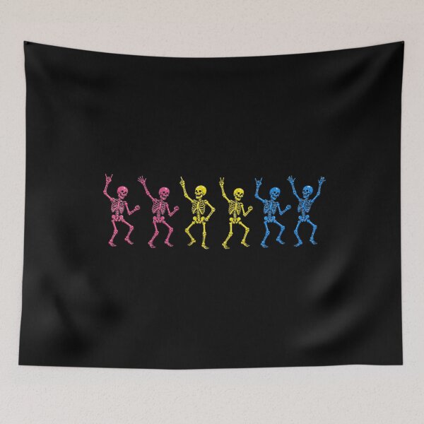 Item preview, Halloween Dancing Skeletons - Pansexual Pride designed and sold by Travelslightly.