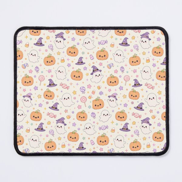 Item preview, Cute Pastel Halloween Ghost and Pumpkin Seamless Pattern designed and sold by Patternpulseee.