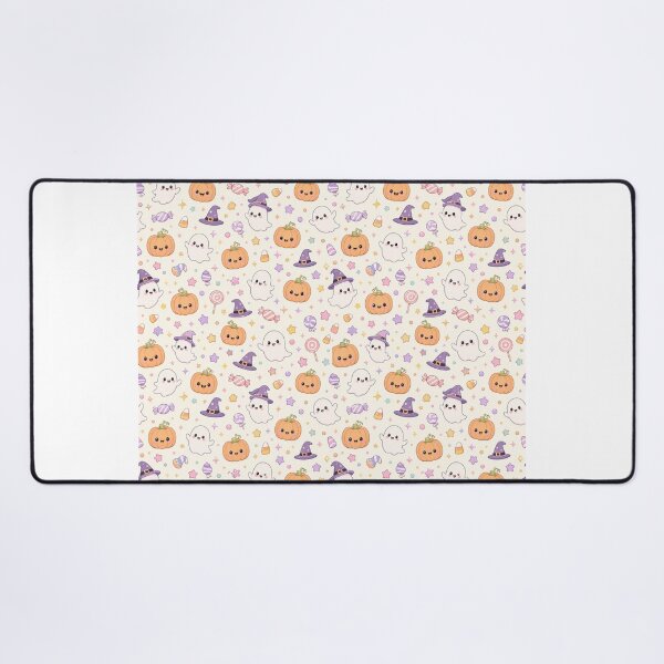 Item preview, Cute Pastel Halloween Ghost and Pumpkin Seamless Pattern designed and sold by Patternpulseee.