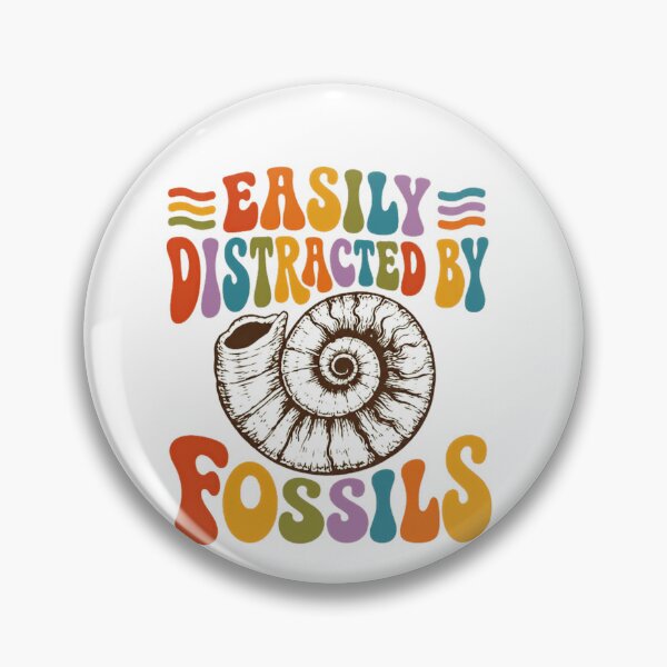 Item preview, Easily Distracted By Fossils Paleontology Geology Collector Enthusiast designed and sold by SkeletonsDanger.