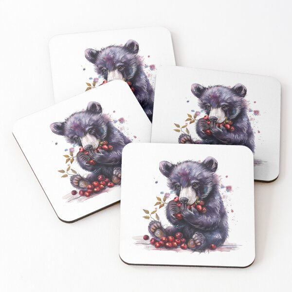 Item preview, Bear Cub | Cute Woodland Animal Watercolor Art designed and sold by Mandayartstudio.