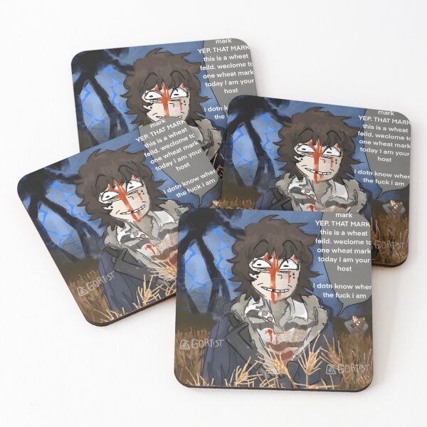 Item preview, Creepy Host in a Wheat Field with Shadowy Figure designed and sold by J-Mindful.