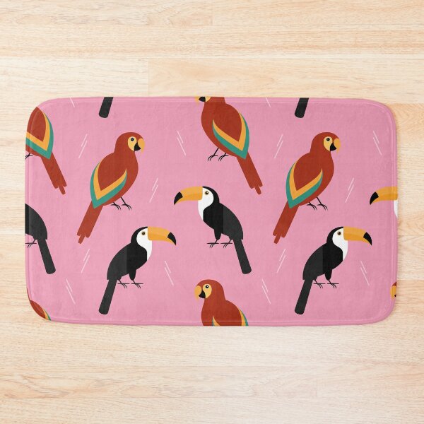 Item preview, Jungle birds on pink designed and sold by reneesillus.