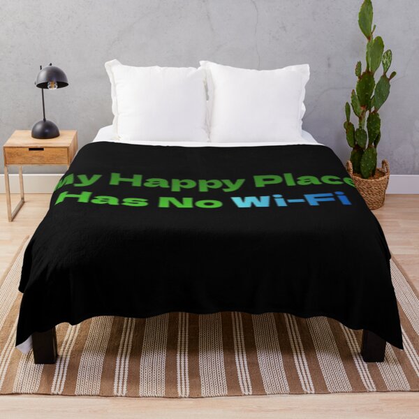 Item preview, My Happy Place Has No Wi-Fi designed and sold by JonHenr.