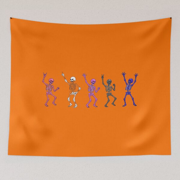 Item preview, Halloween Dancing Skeletons - Genderfluid Pride designed and sold by Travelslightly.