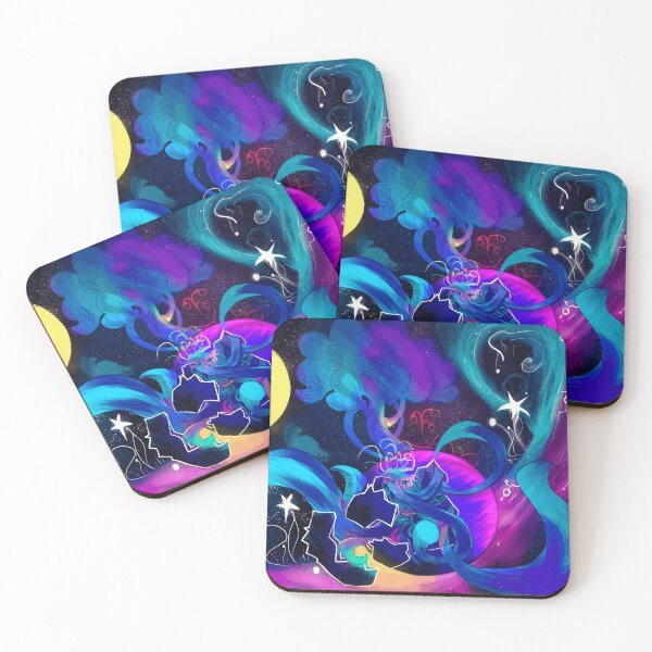 Item preview, Abstract Cosmic Fantasy with Vibrant Planets and Ethereal Blue Ribbons designed and sold by Baby-Care.