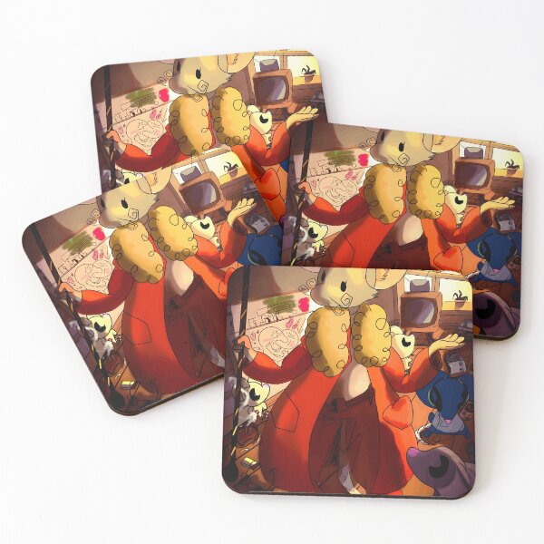 Item preview, Anthropomorphic Mouse in Red Coat Surrounded by Cartoon Animals designed and sold by Baby-Care.