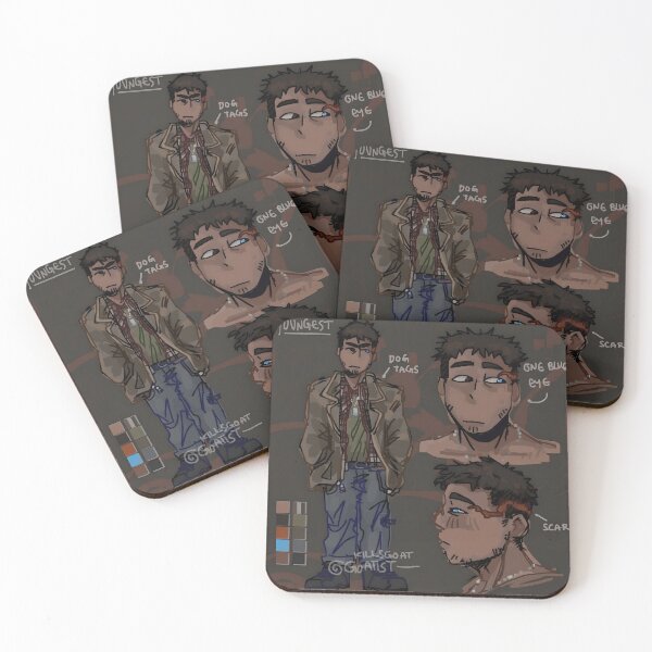 Item preview, Edgy Young Man with Blue Eye and Scar Character Design designed and sold by Baby-Care.
