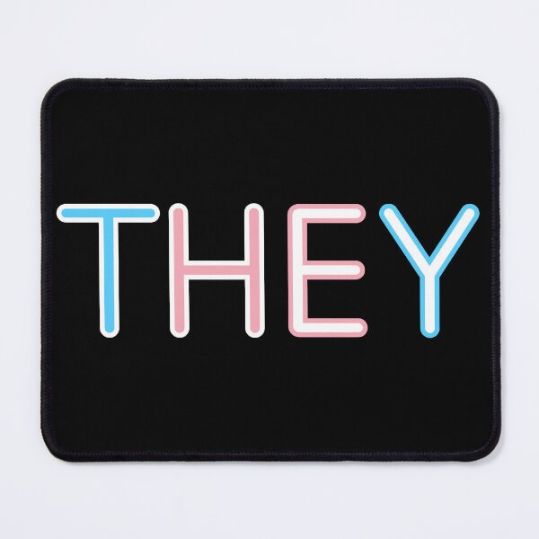 Item preview, THEY/THEM Trans Flag Pronouns designed and sold by MAN3ATR.