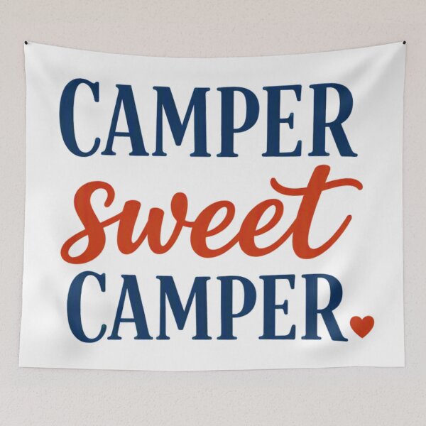 Item preview, Camper Sweet Camper – Cozy Outdoor Typography Design designed and sold by GabeMountainArt.