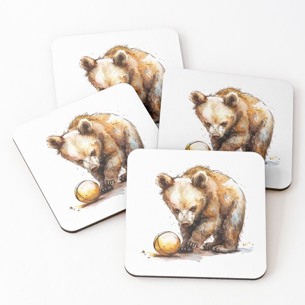 Item preview, Bear Cub | Cute Woodland Animal Watercolor Art designed and sold by Mandayartstudio.