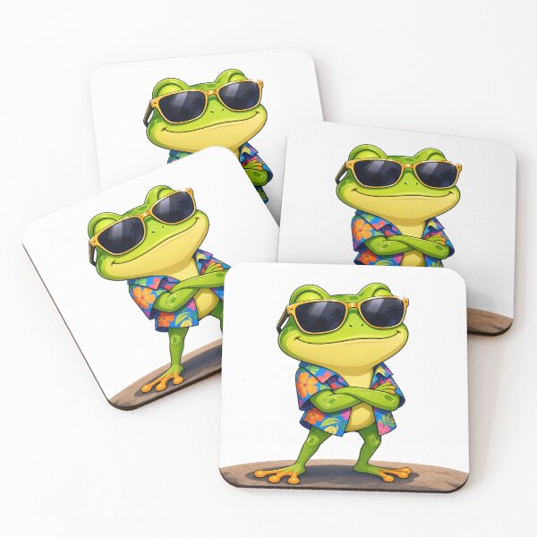 Item preview, Frog in Sunglasses – Summer Vibes designed and sold by Red1-Emporium.