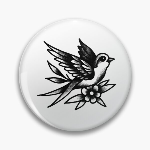 Item preview, Old school style swallow tattoo designed and sold by xlkx.