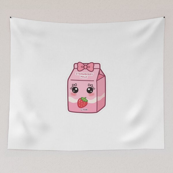Item preview, Coquette Strawberry Milk Carton - Pink Aesthetic Art designed and sold by FBA.