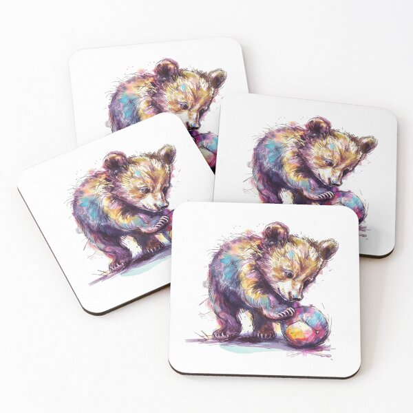 Item preview, Bear Cub | Cute Woodland Animal Watercolor Art designed and sold by Mandayartstudio.