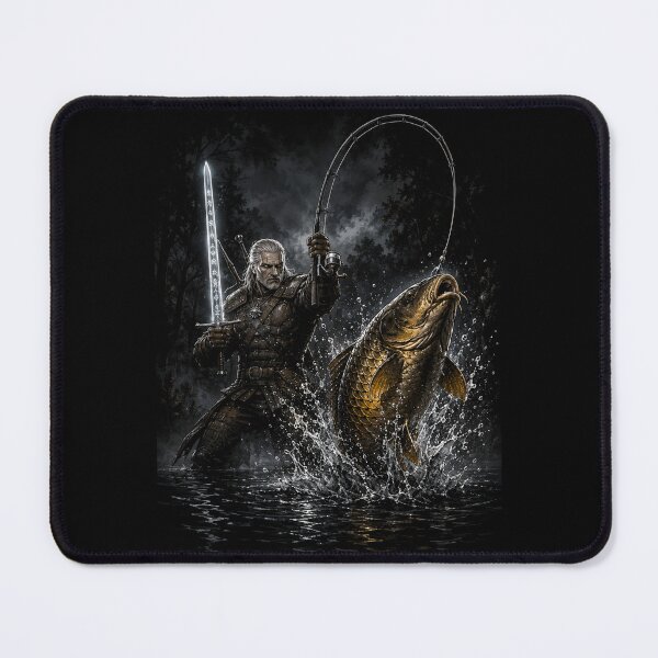 Item preview, Monster Hunter Wild Carp Hunt - Funny Fantasy Fishing Art designed and sold by GeekAnglerStore.