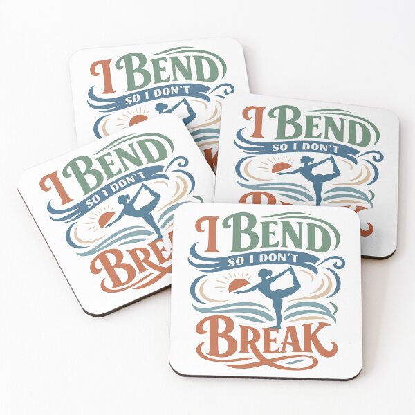 Item preview, I Bend So I Don’t Break Motivational Gift for Yogis, Wellness Fans & Students designed and sold by stylishdzign.