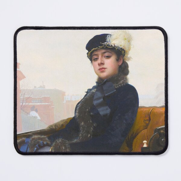 Item preview, Ivan Kramskoi - Portrait of an Unknown Woman, Victorian era still life portrait painting art print designed and sold by Jéanpaul  Ferro.