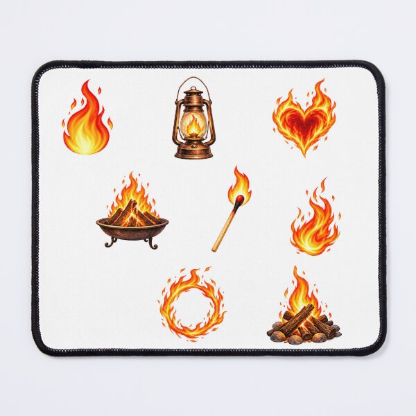 Item preview, Cozy Fire Flames Campfire Candle Lantern Aesthetic designed and sold by Rehnair.