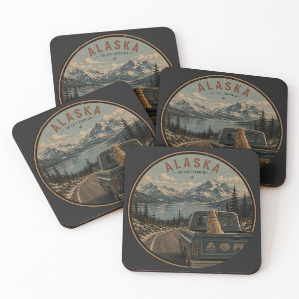 Item preview, Labrador Alaska Vintage Road Trip Dog Travel Poster designed and sold by FireWildChild.
