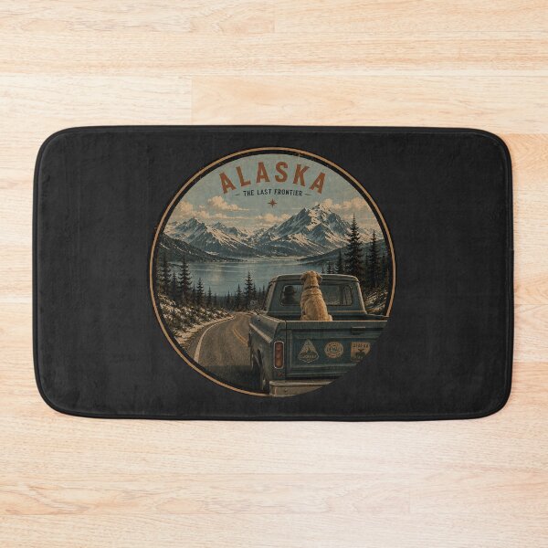 Item preview, Labrador Alaska Vintage Road Trip Dog Travel Poster designed and sold by FireWildChild.