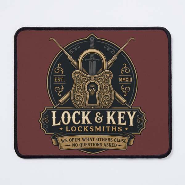 Item preview, Lock and Key Specialty Locksmiths - Rogue DND RPG Meme designed and sold by Dice_Goblin_Studio.