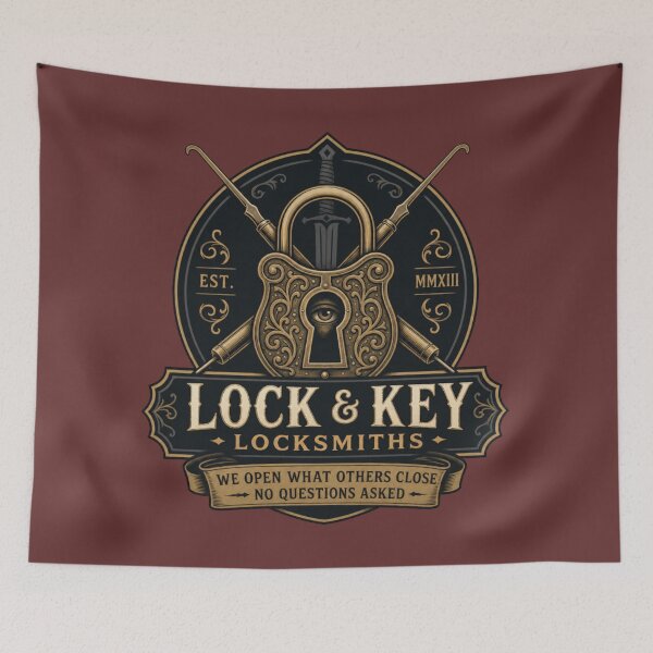 Item preview, Lock and Key Specialty Locksmiths - Rogue DND RPG Meme designed and sold by Dice_Goblin_Studio.