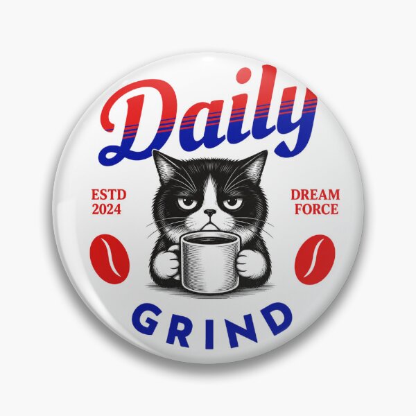 Item preview, Daily Grind Funny Black Cat Coffee T-Shirt – Grumpy Cat Caffeine Lover Design | Coffee First Cat Lover Gift | Vintage Retro Graphic Tee designed and sold by TeehMeow.