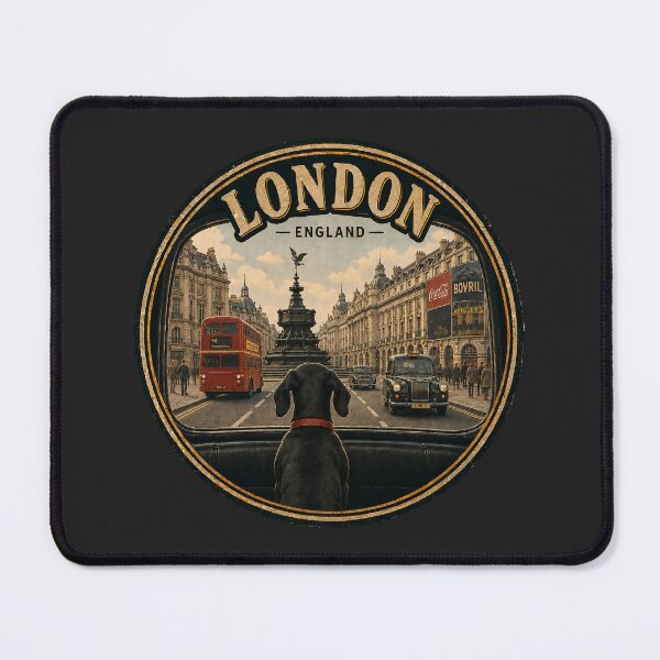 Item preview, Dachshund London England Vintage Travel designed and sold by FireWildChild.