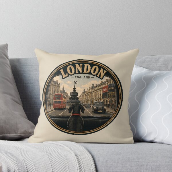 Item preview, Dachshund London England Vintage Travel designed and sold by FireWildChild.