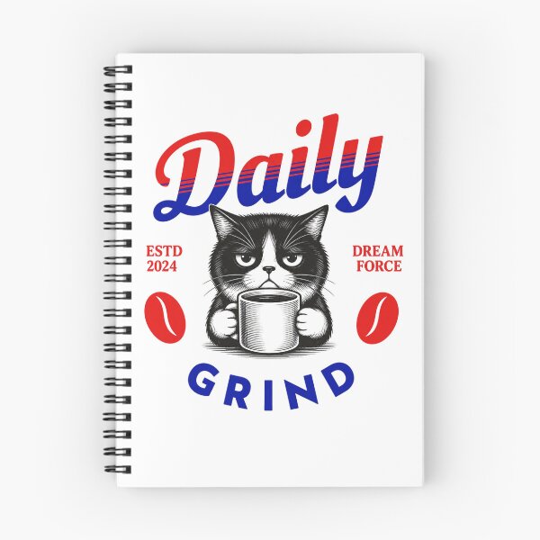 Item preview, Daily Grind Funny Black Cat Coffee T-Shirt – Grumpy Cat Caffeine Lover Design | Coffee First Cat Lover Gift | Vintage Retro Graphic Tee designed and sold by TeehMeow.