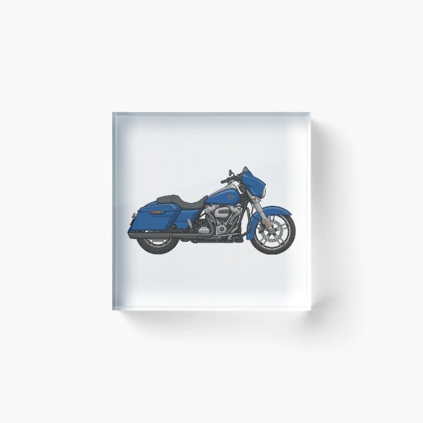 Item preview, Blue Harley-Davidson Street Glide Vector - Clean Line Art Illustration designed and sold by Leeded.