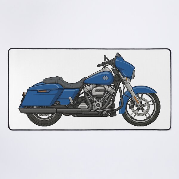 Item preview, Blue Harley-Davidson Street Glide Vector - Clean Line Art Illustration designed and sold by Leeded.